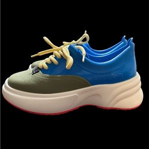 Melissa Ugly Sneakers Blue/Green Limited Edition | Size: 5